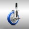 Service Caster 5 Inch 316SS Blue Polyurethane Swivel 7/8 Inch Expanding Stem Caster Brake SCC-SS316EX20S514-PPUB-BLUE-TLB-78 - alternate 4